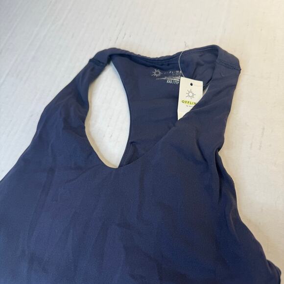 OFFLINE by Aerie Real Me Racerback Longline Sports Bra Fresh Bright 2XS NWT - Picture 3 of 8